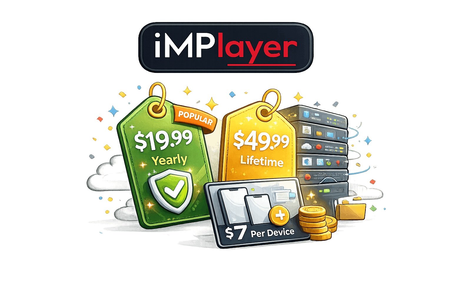IMPlayer subscription plans and pricing options yearly and lifetime